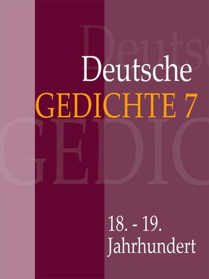 cover image of Deutsche Gedichte 7